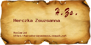 Herczka Zsuzsanna névjegykártya